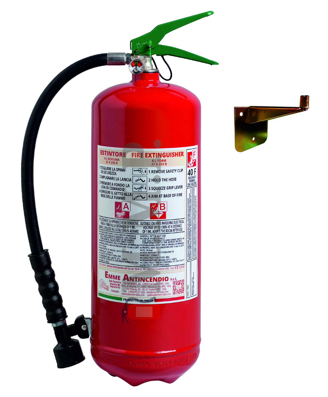 Estintore A Schiuma 6 LT Emme Antincendio