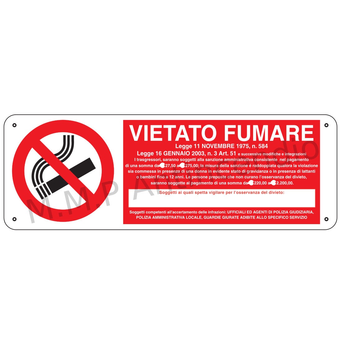 Vietato fumare con legge