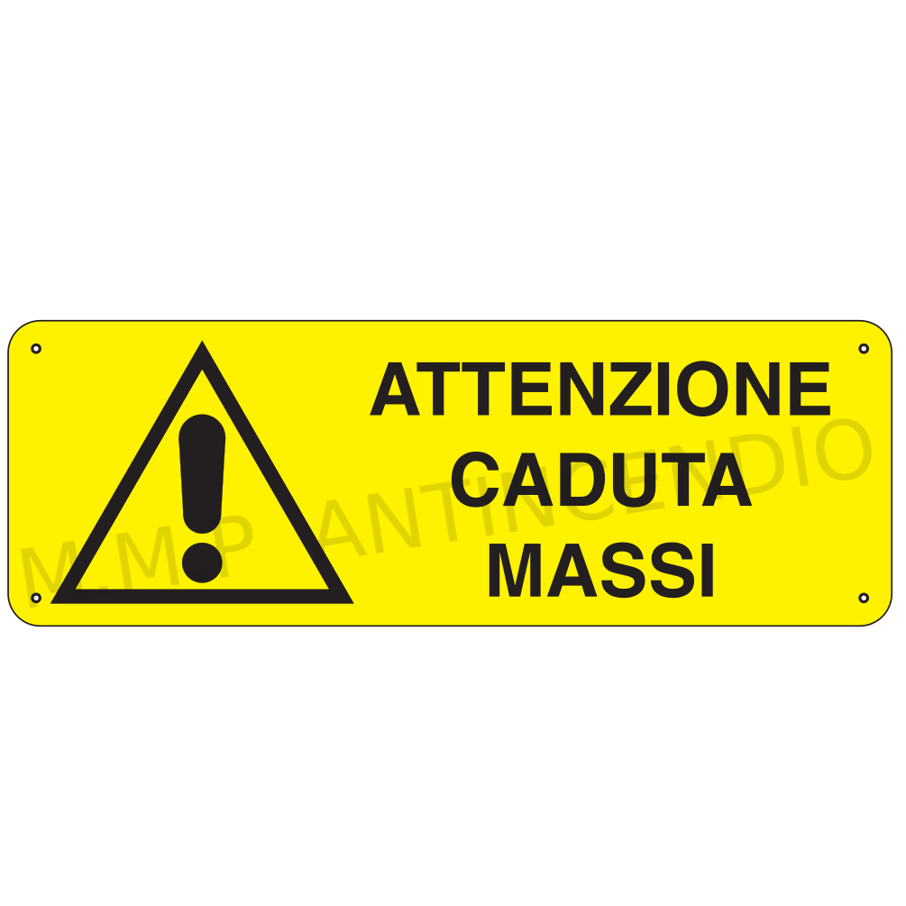 Attenzione caduta massi