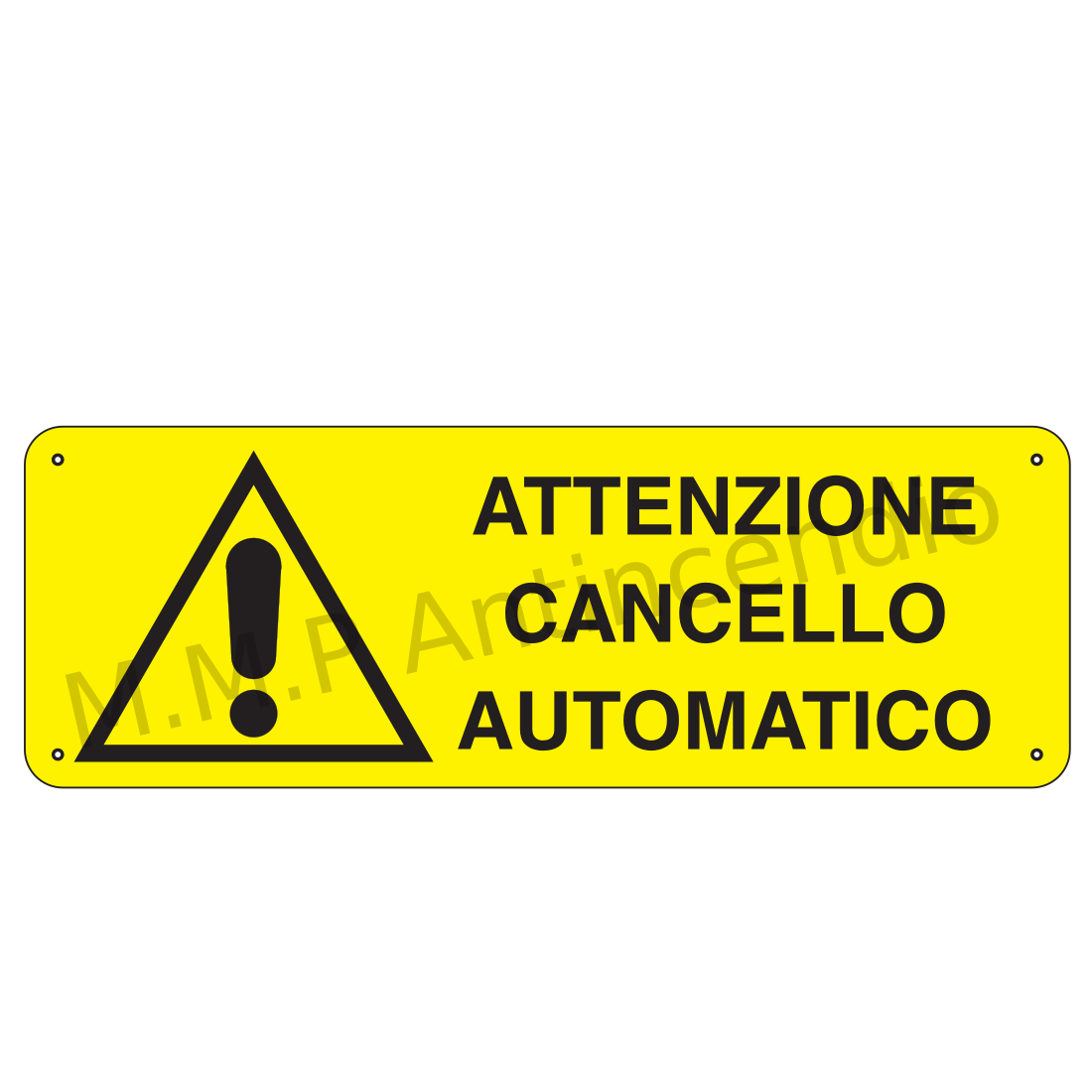 Attenzione cancello automatico