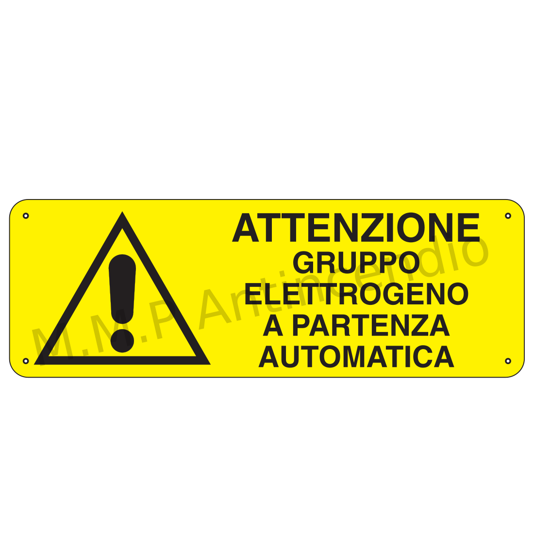 Attenzione gruppo elettrogeno a partenza automatica