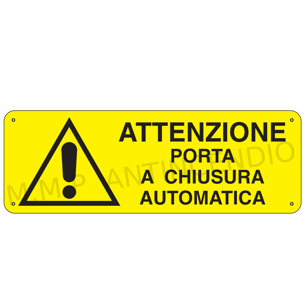 Attenzione porta a chiusura automatica