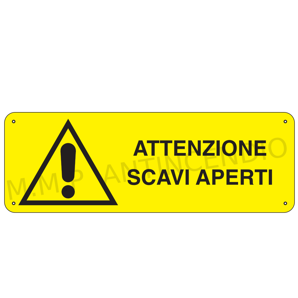 Cartello Attenzione scavi aperti