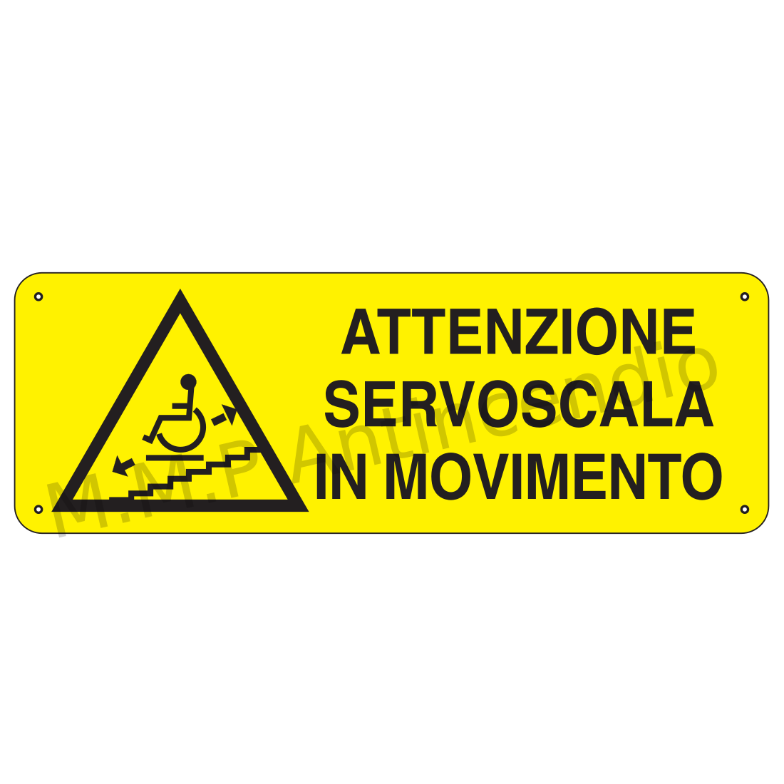 Attenzione servoscala in movimento