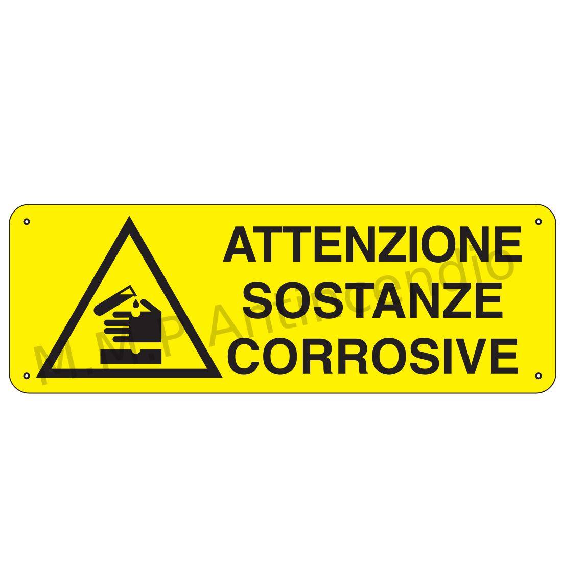 Attenzione sostanze corrosive