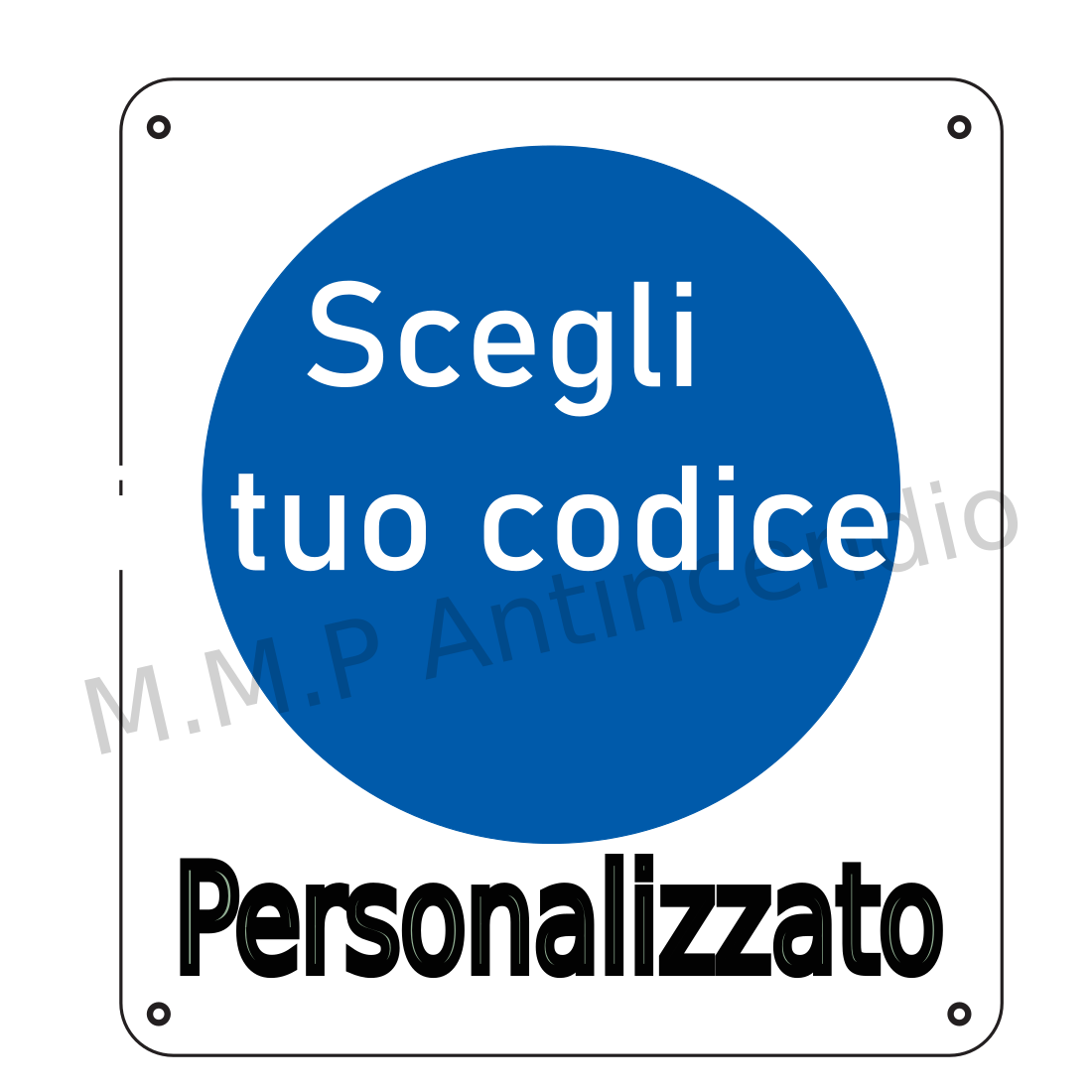 Cartello D'obbligo personalizzato scegli il simbolo