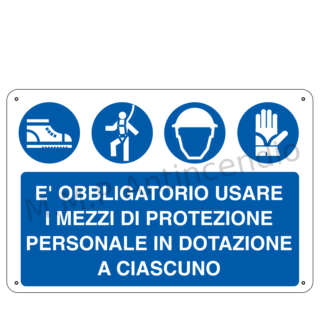 E obbligatorio usare i mezzi di protezione in dotazione a ciascuno (3)