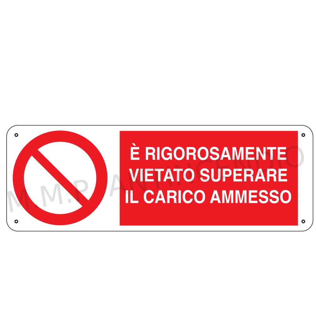 Cartello Vietato superare il carico