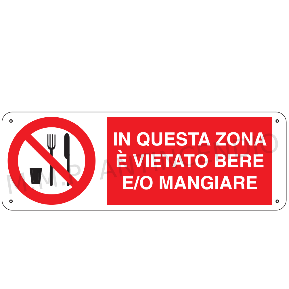 In questa zona e vietato bere e mangiare