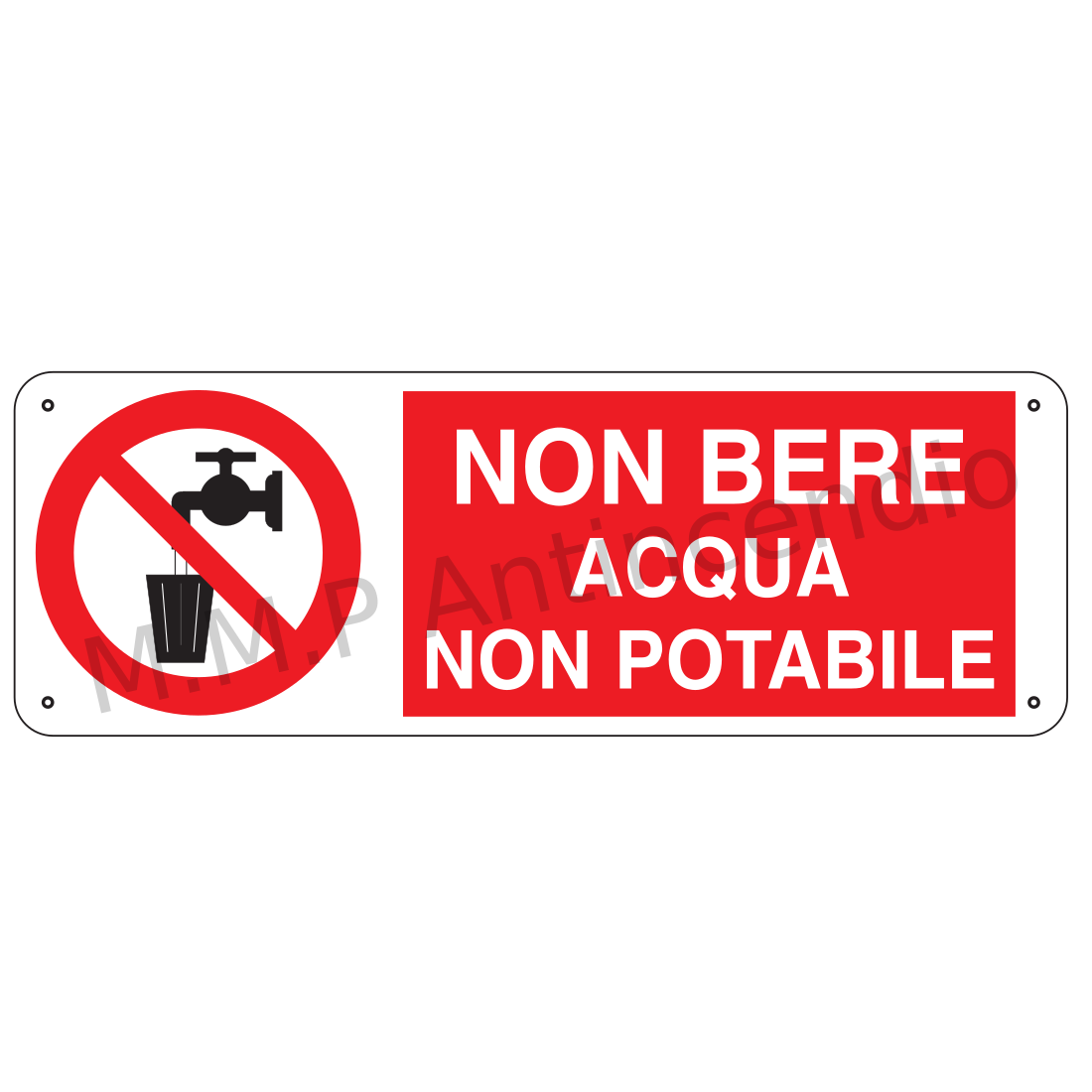 Non bere acqua non potabile