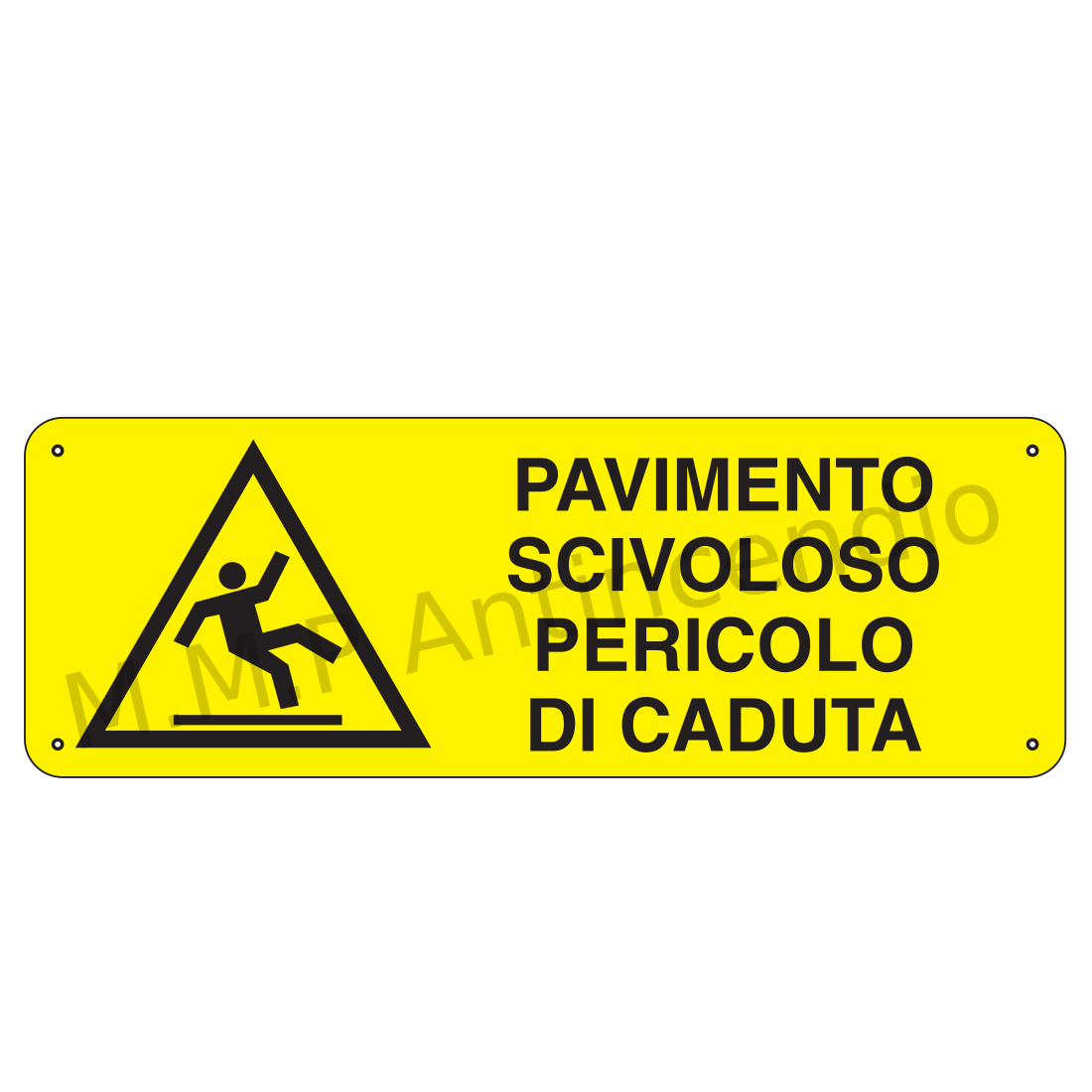 Pavimento scivoloso pericolo di caduta