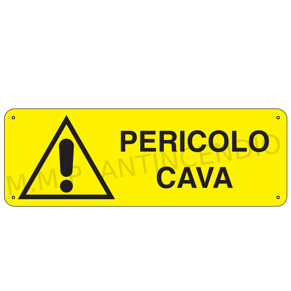 cartello pericolo cava