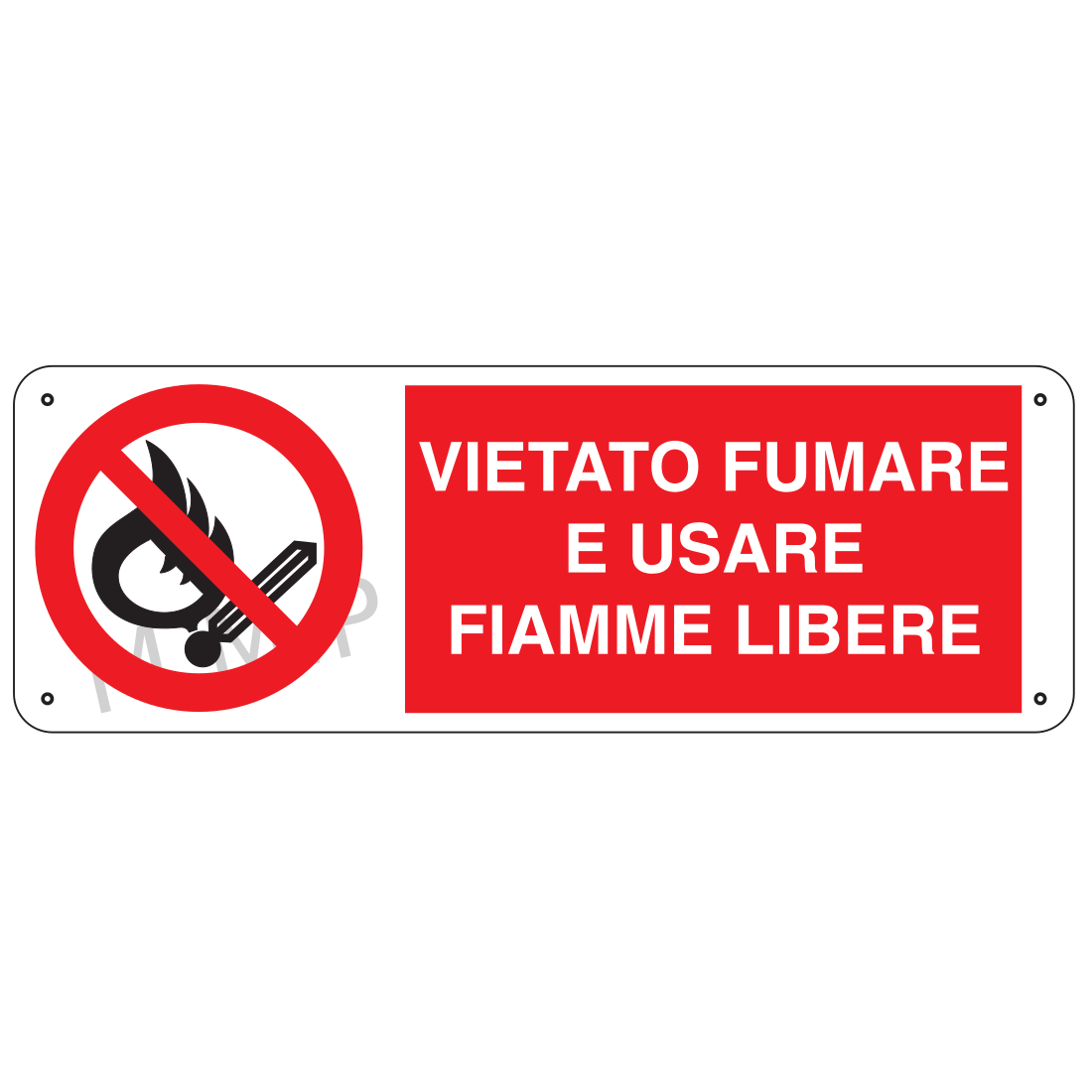 Vietato fumare e usare fiamme libere