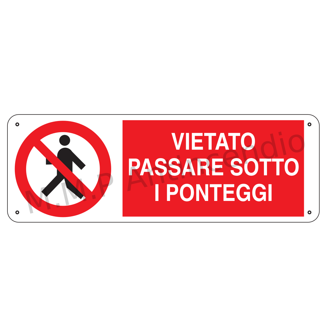 Vietato passare sotto i ponteggi