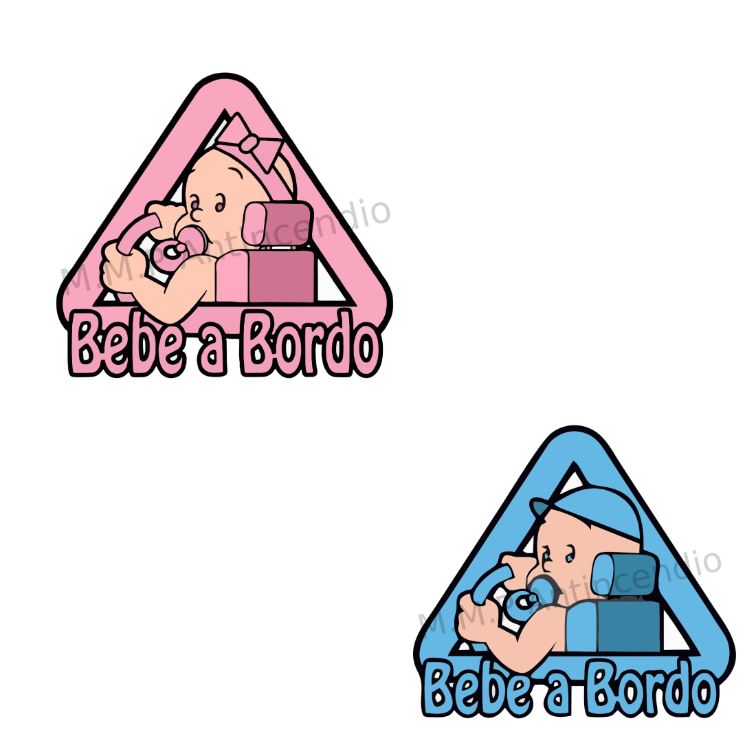 Adesivo Bebe a bordo Maschio / Femmina