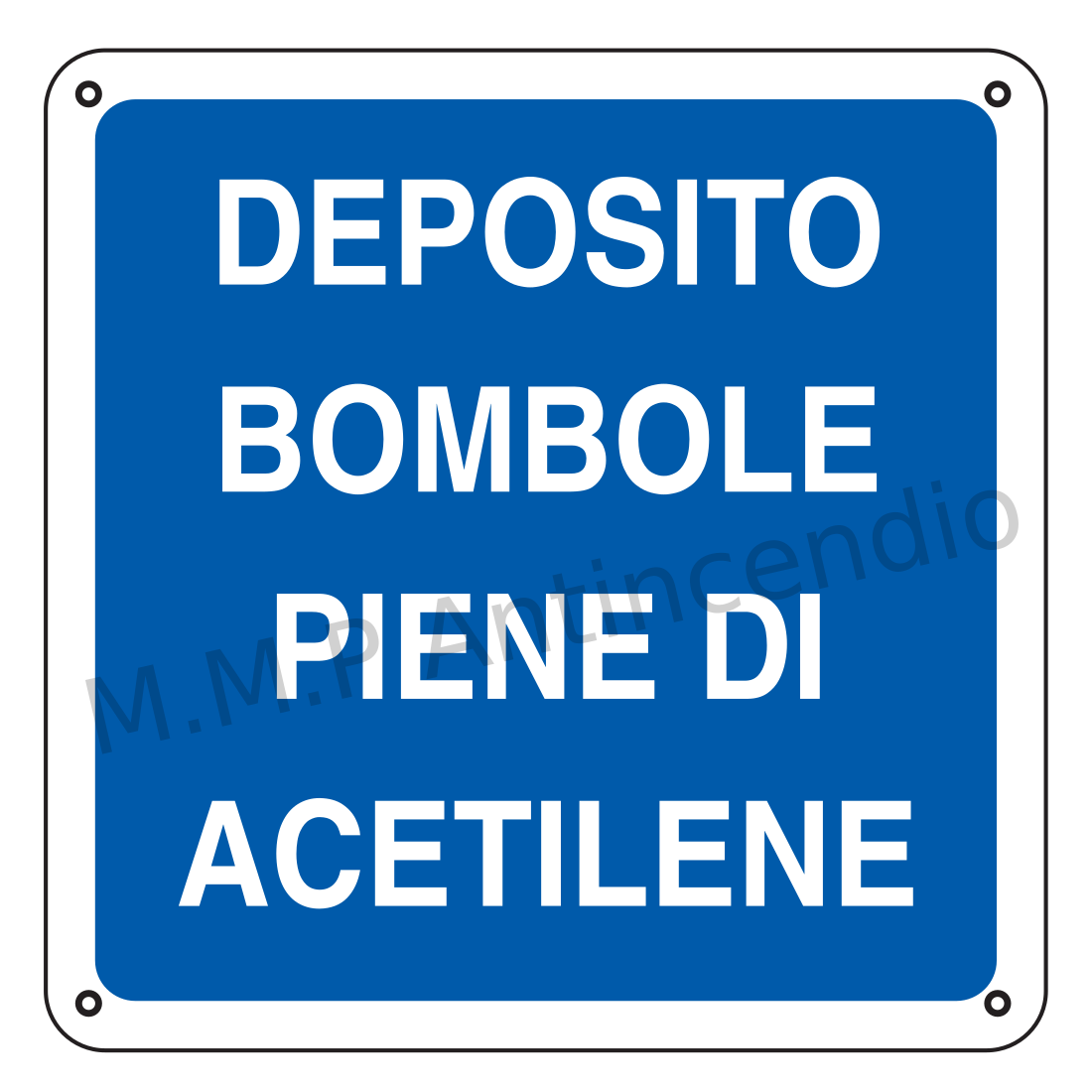 Deposito bombole piene di acetilene