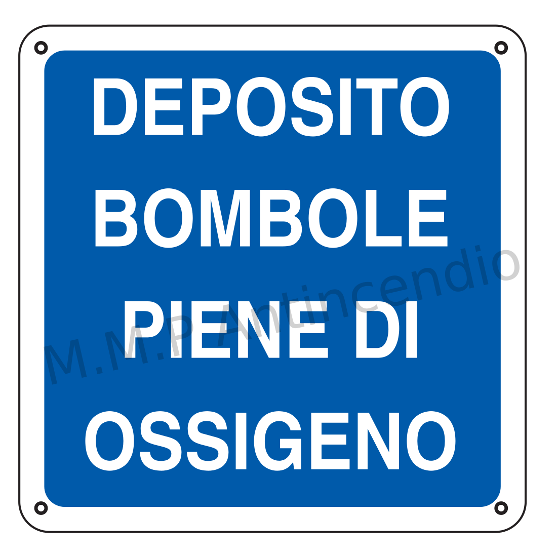 Deposito bombole piene di ossigeno