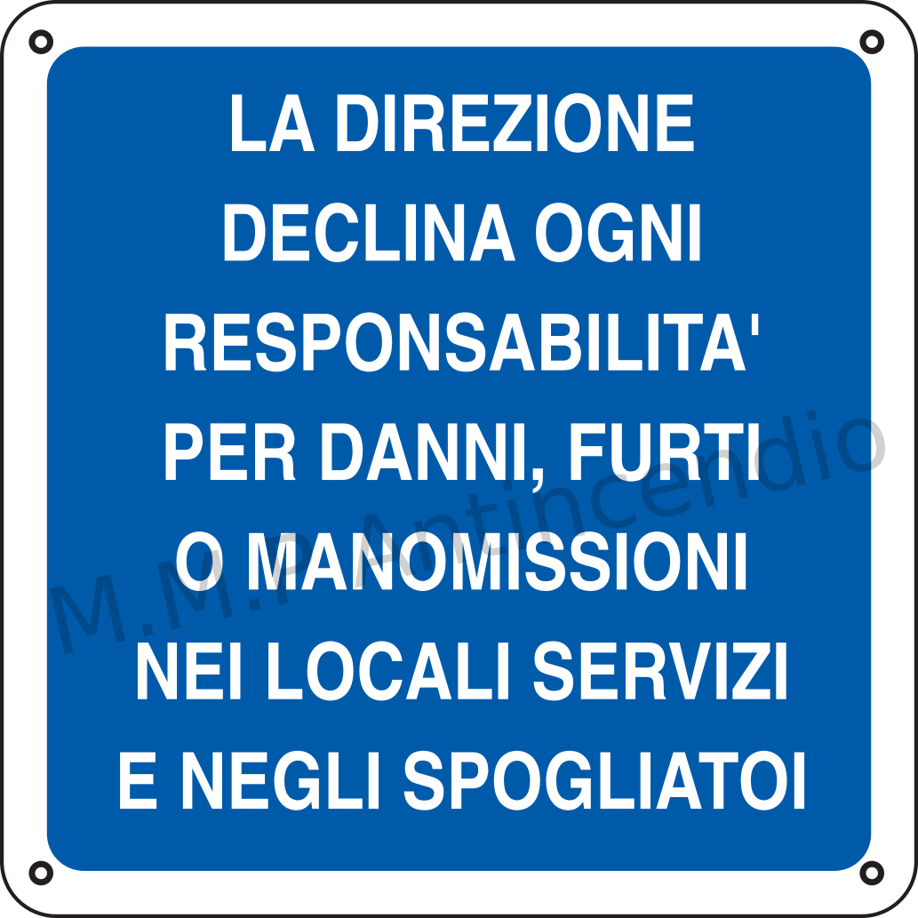 La direzione declina ogni responsabilita