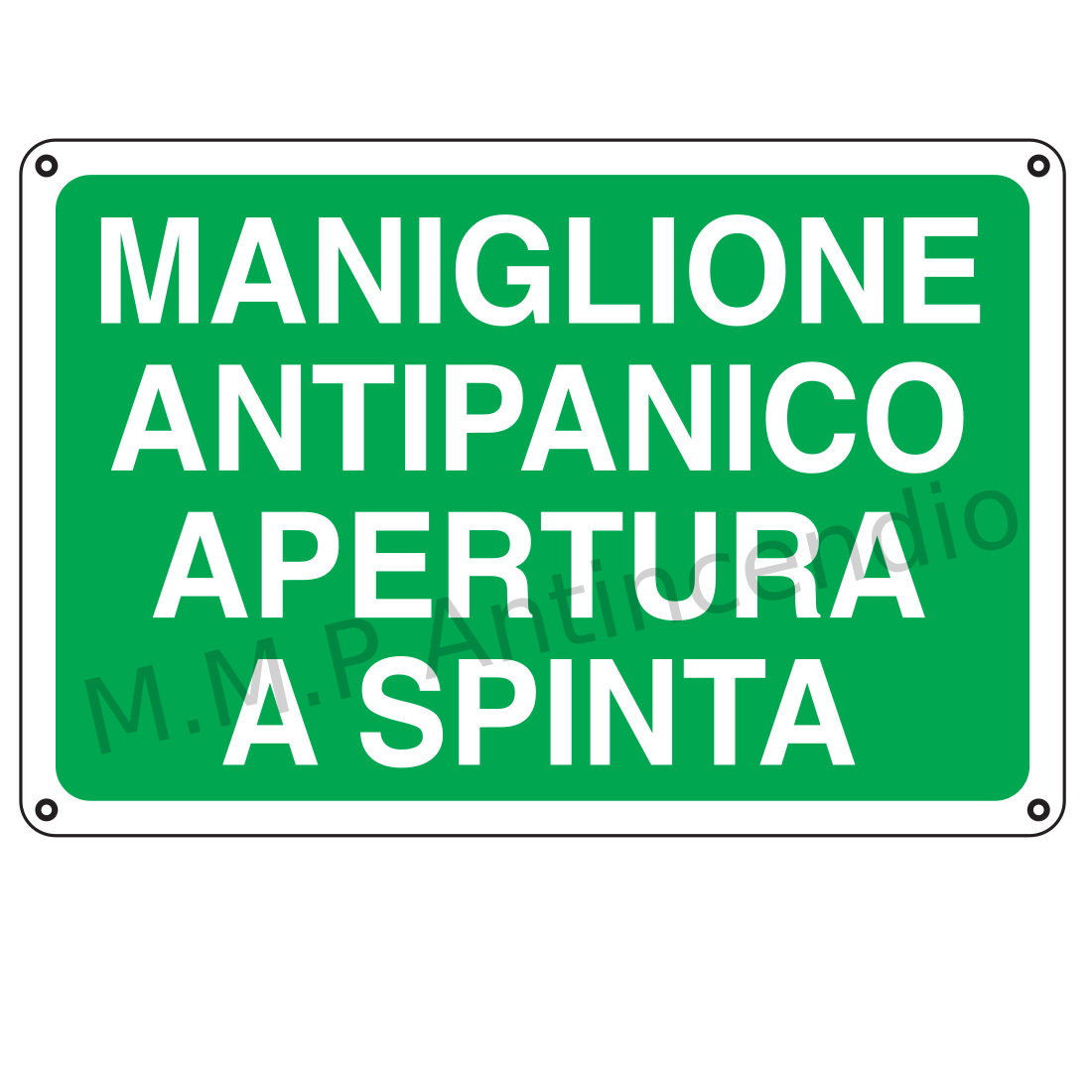 Maniglione antipanico apertura a spinta