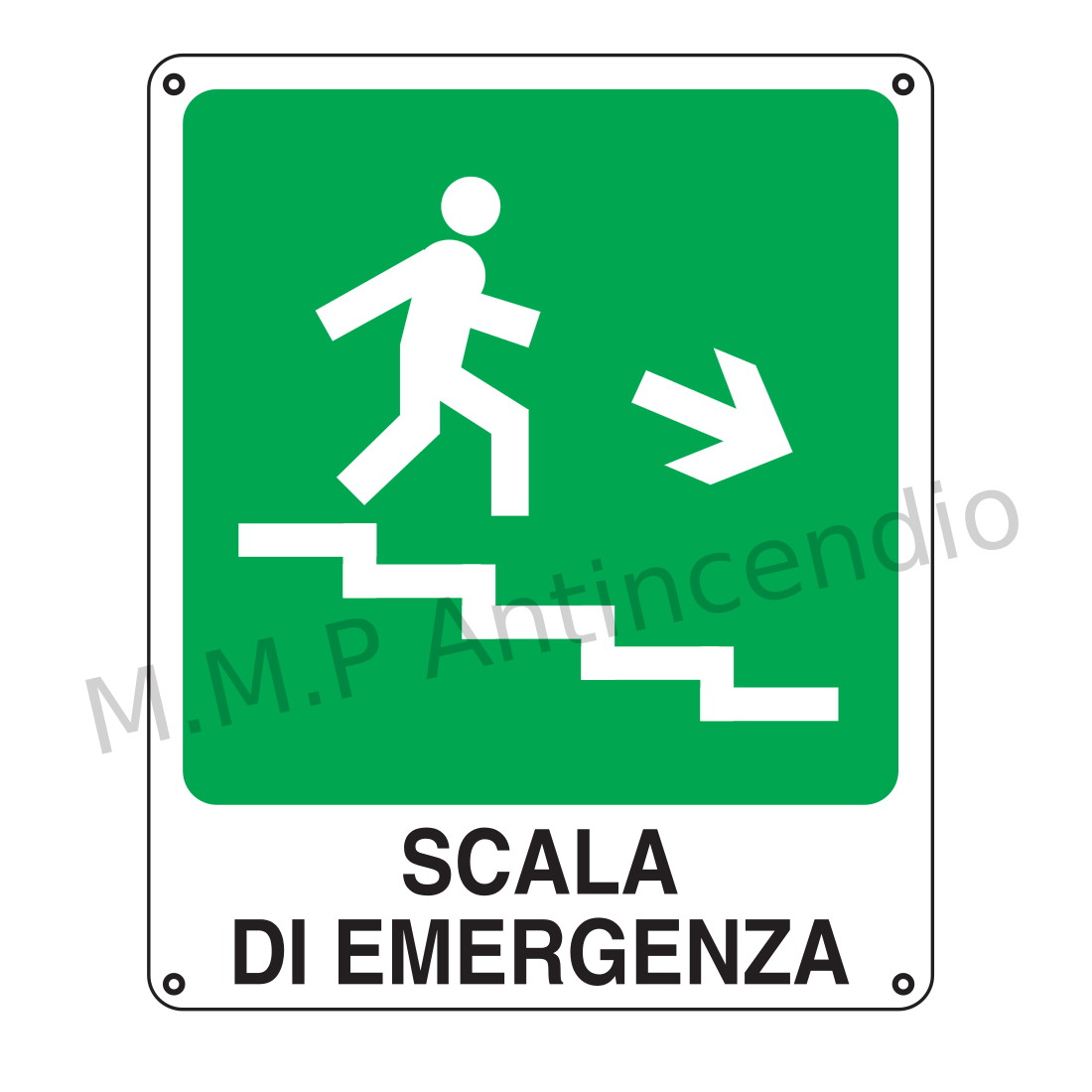 Scala di emergenza discesa a destra