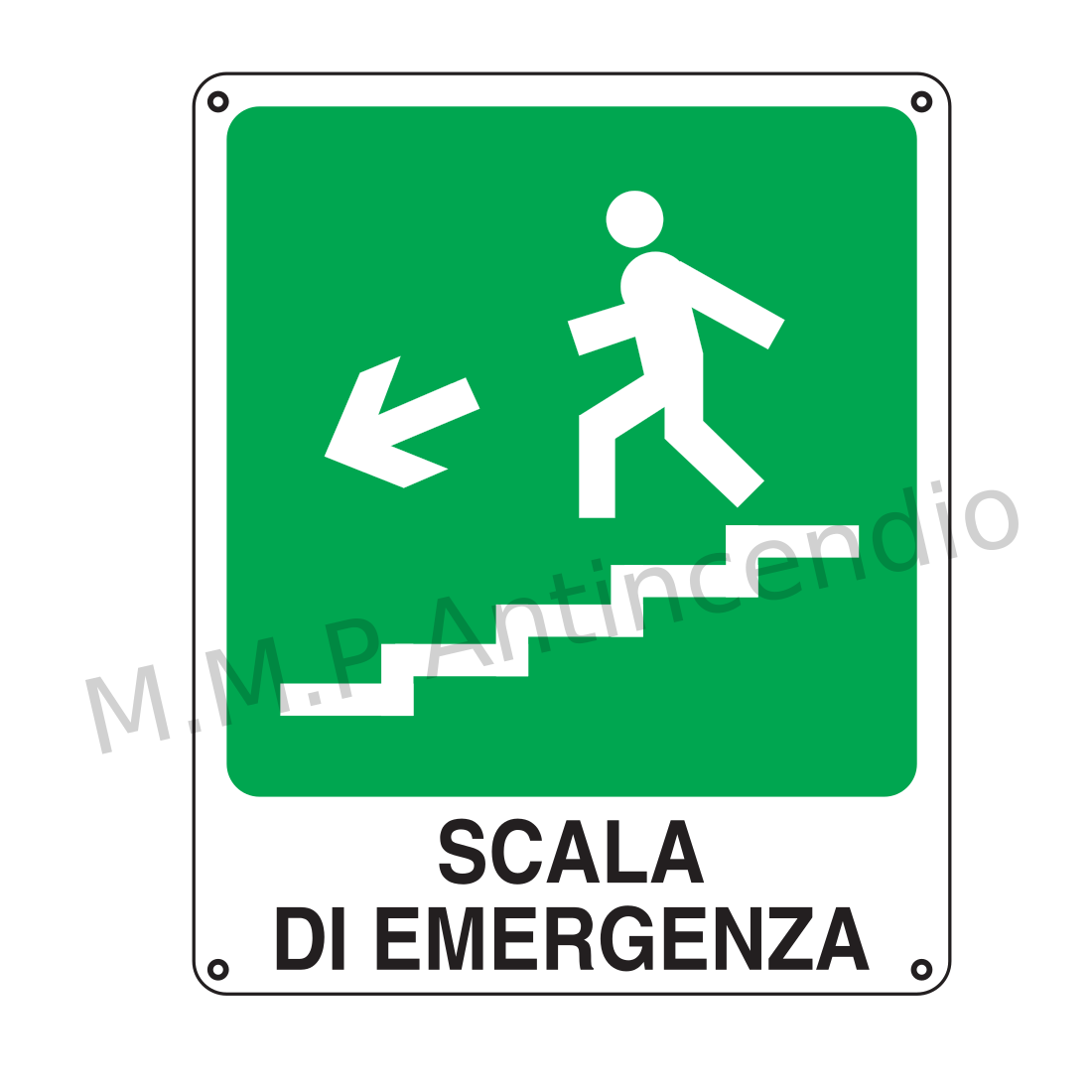 Scala di emergenza discesa a sinistra