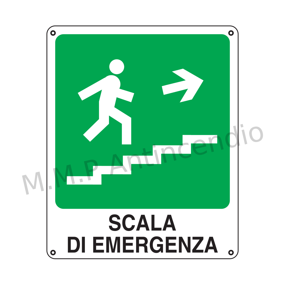 Scala di emergenza salita a destra