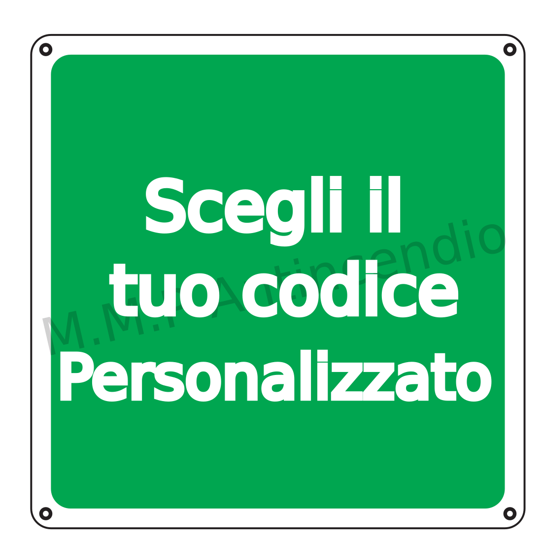 di sicurezza personalizzato scegli il simbolo 1° formato