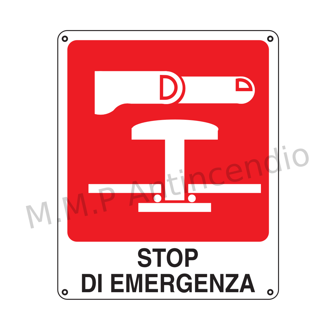 Cartello Stop di emergenza