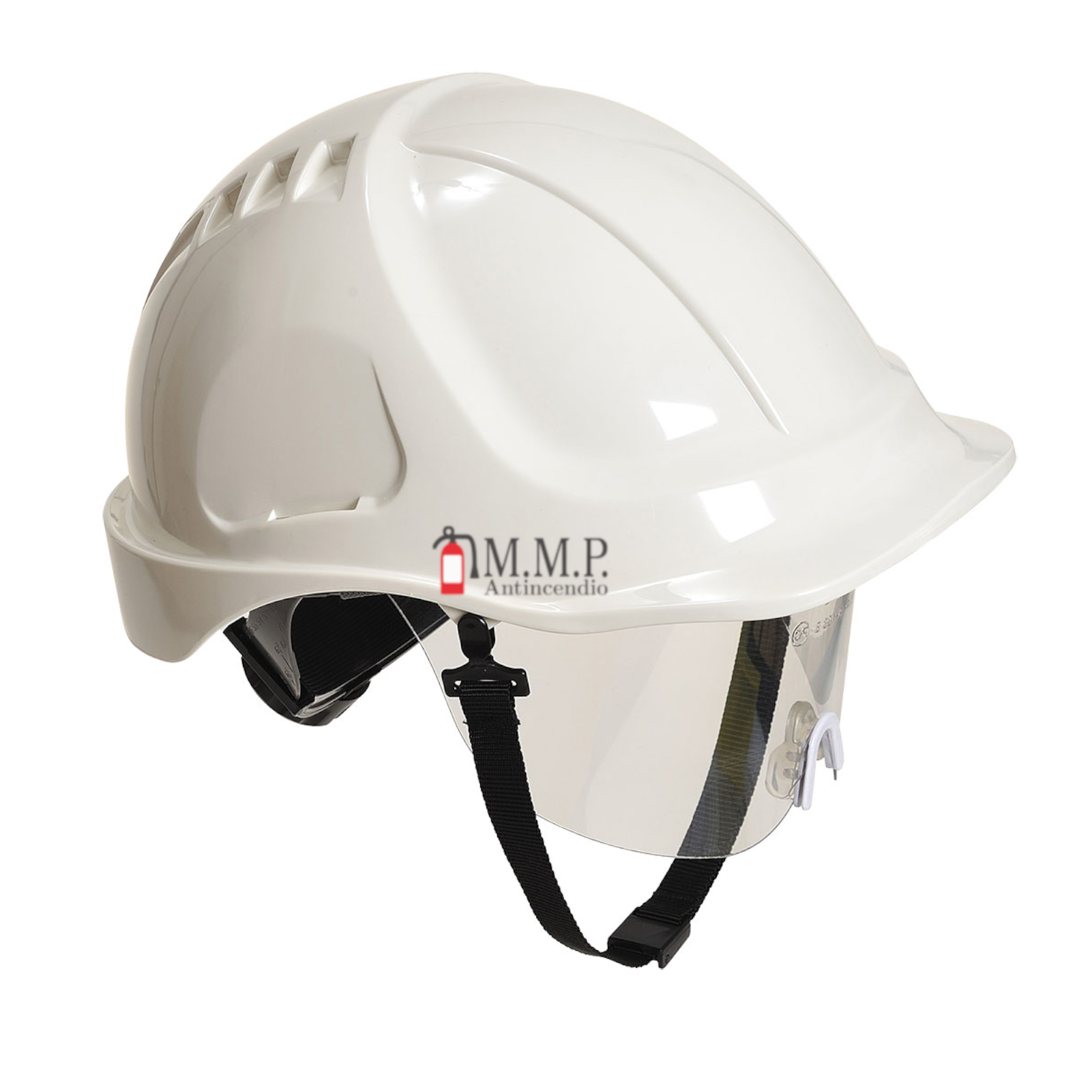 Elmetto Endurance Ventilato Con Visiera Bianco