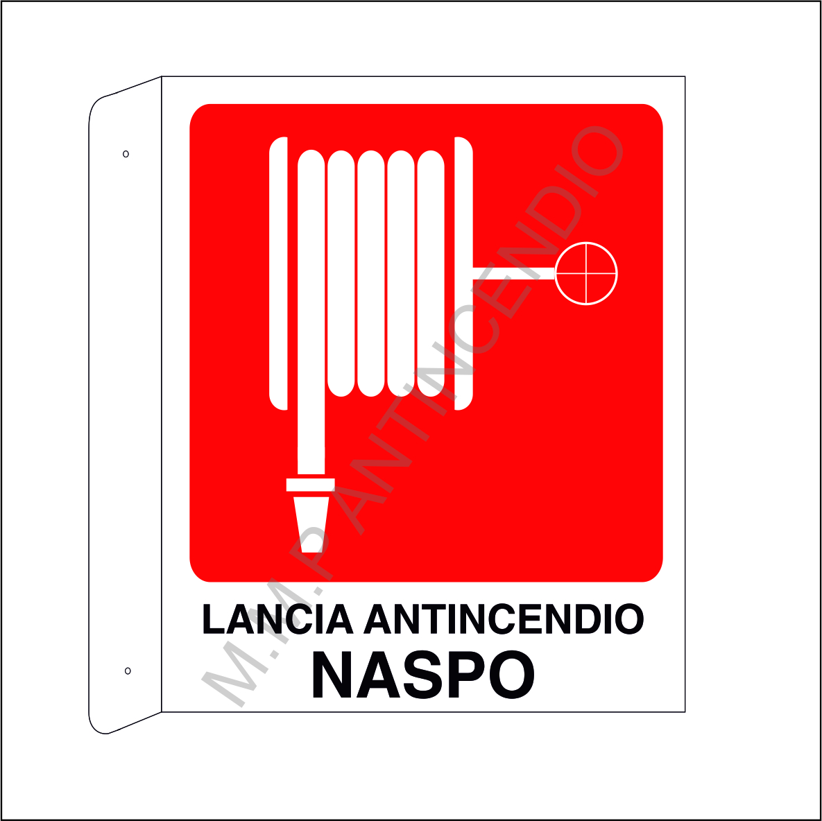Cartello Bifacciale Lancia antincendio naspo