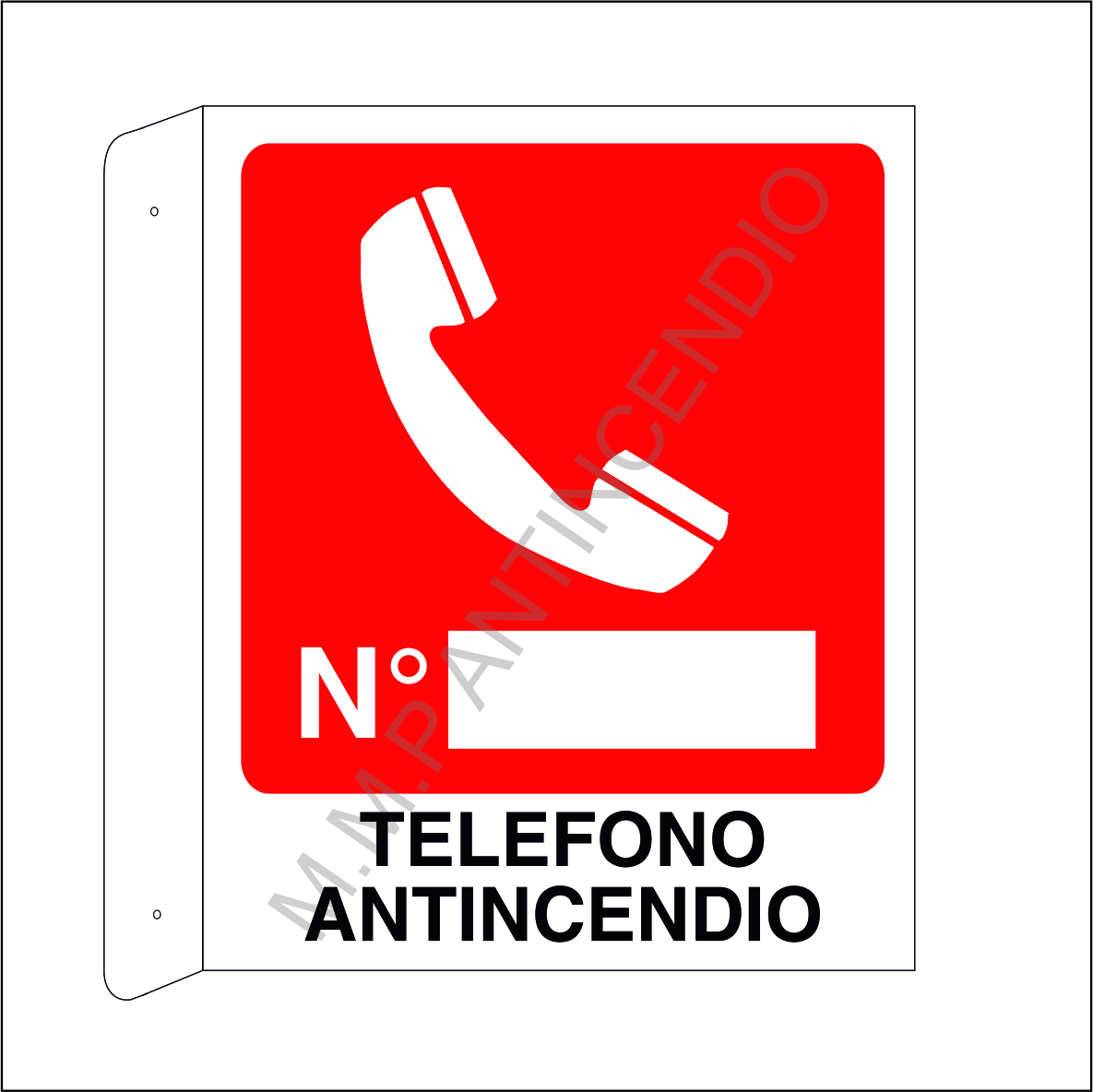 Cartello Bifacciale Telefono antincendio