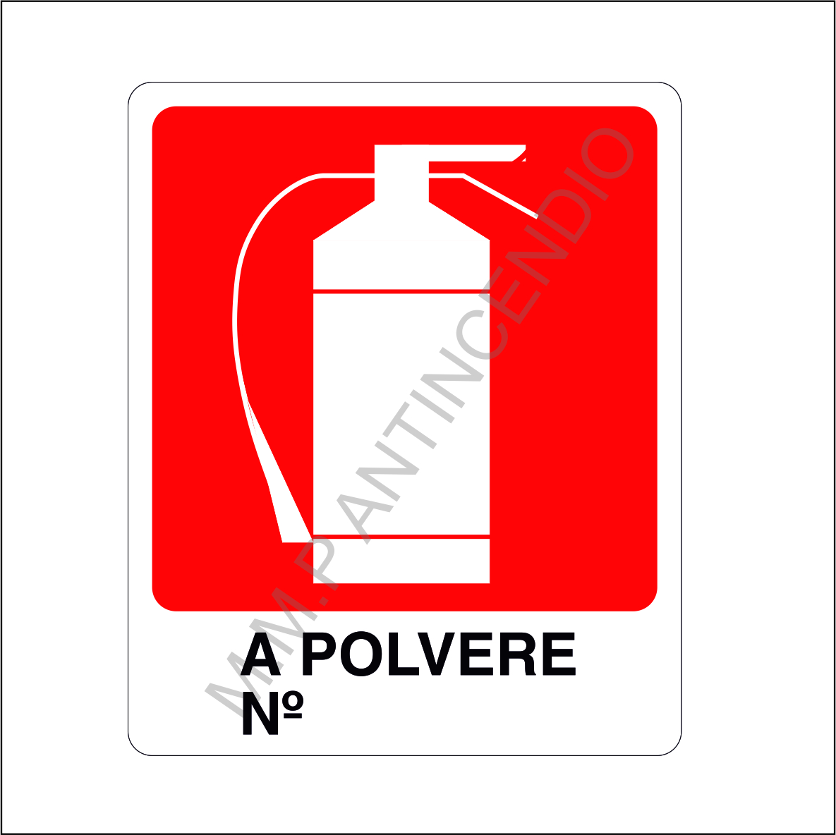 Cartello Estintore a polvere n