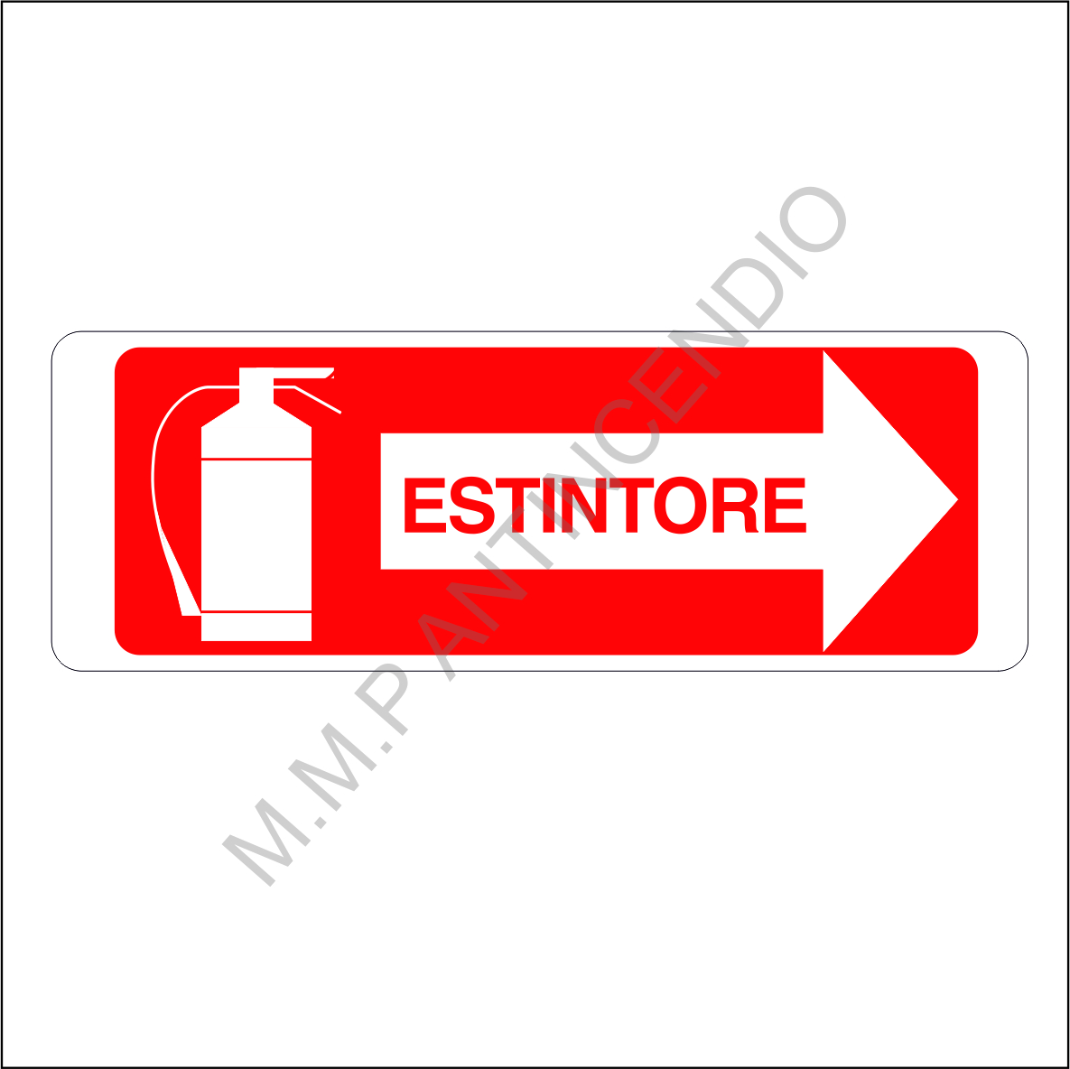 Cartello Estintore freccia dx