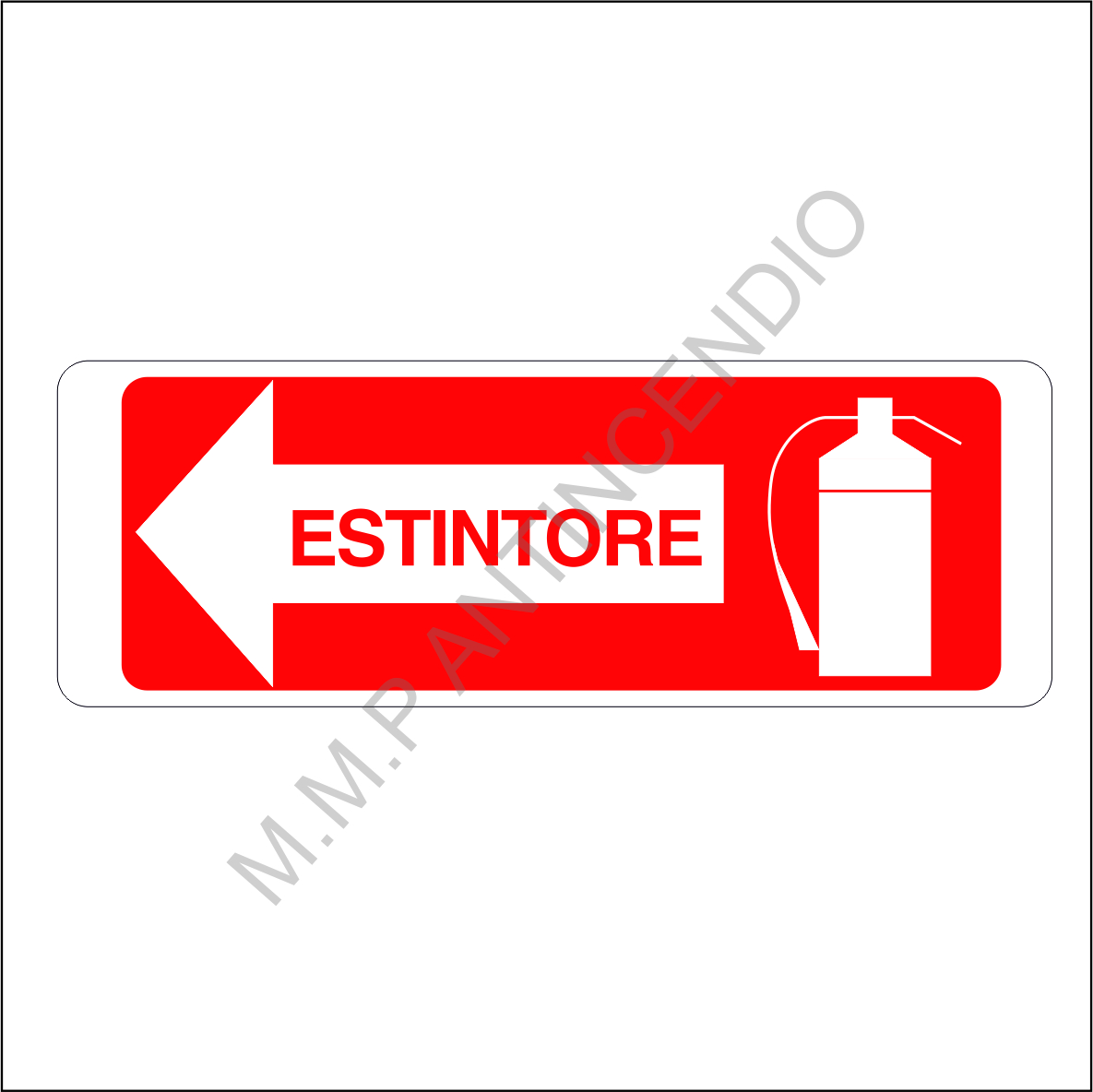Cartello Estintore freccia sx