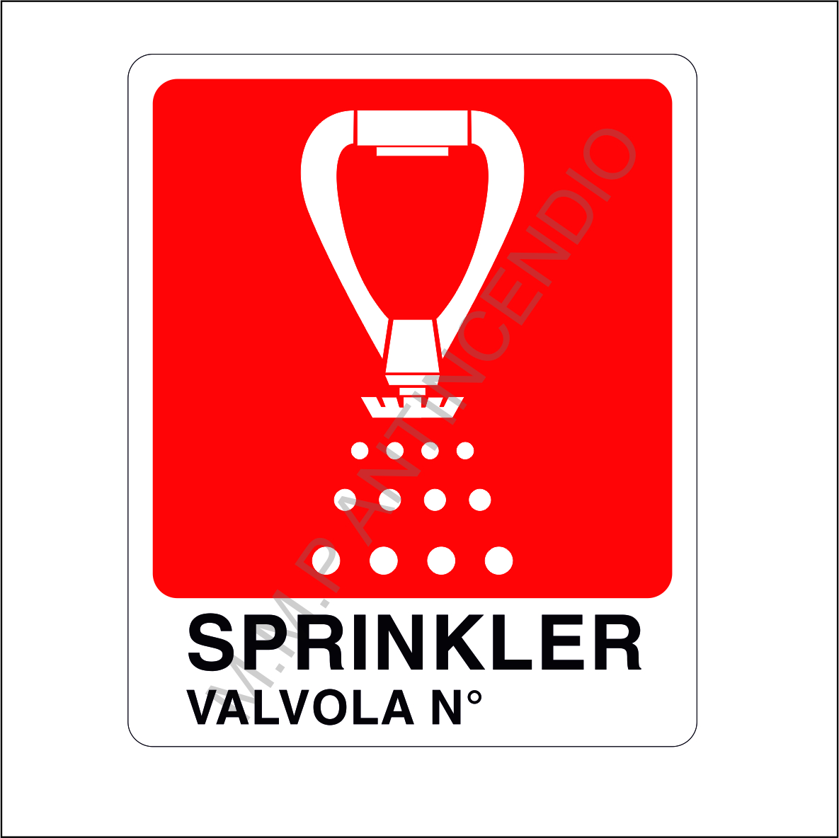 Cartello Sprinkler valvola n