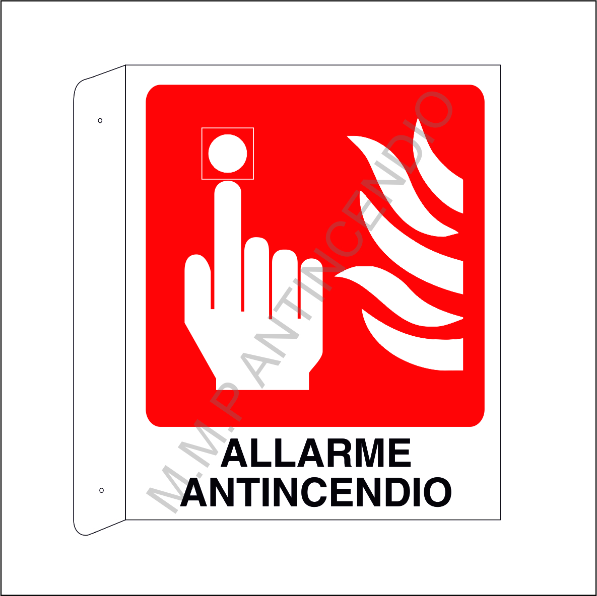 Cartello Bifacciale Allarme antincendio