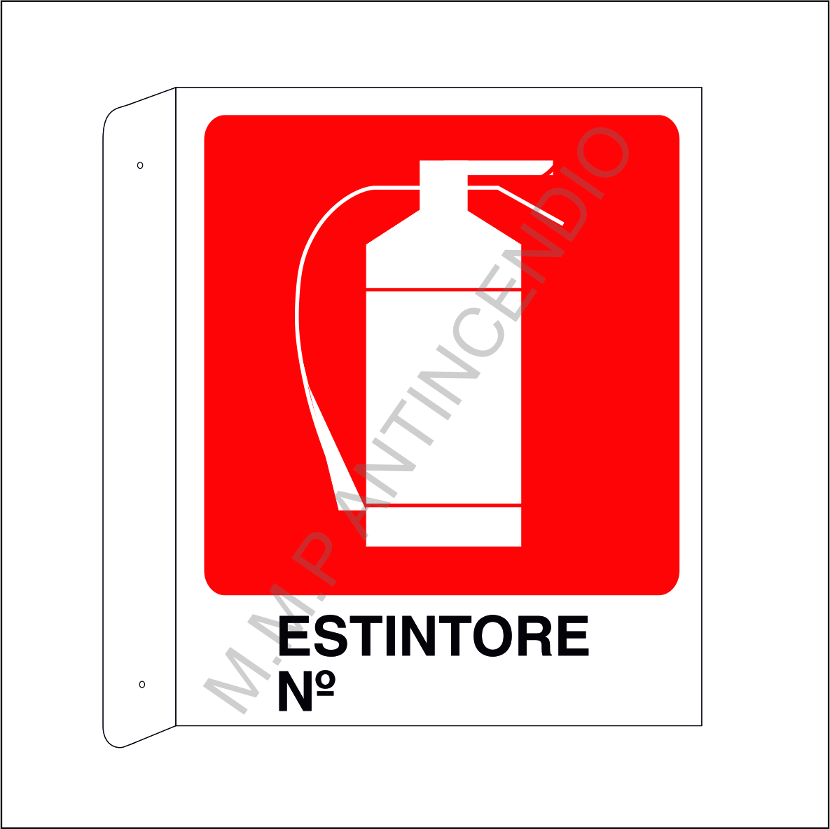 Cartello bifacciale Estintore n