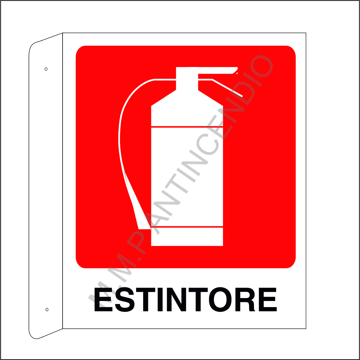 Cartello bifacciale Estintore