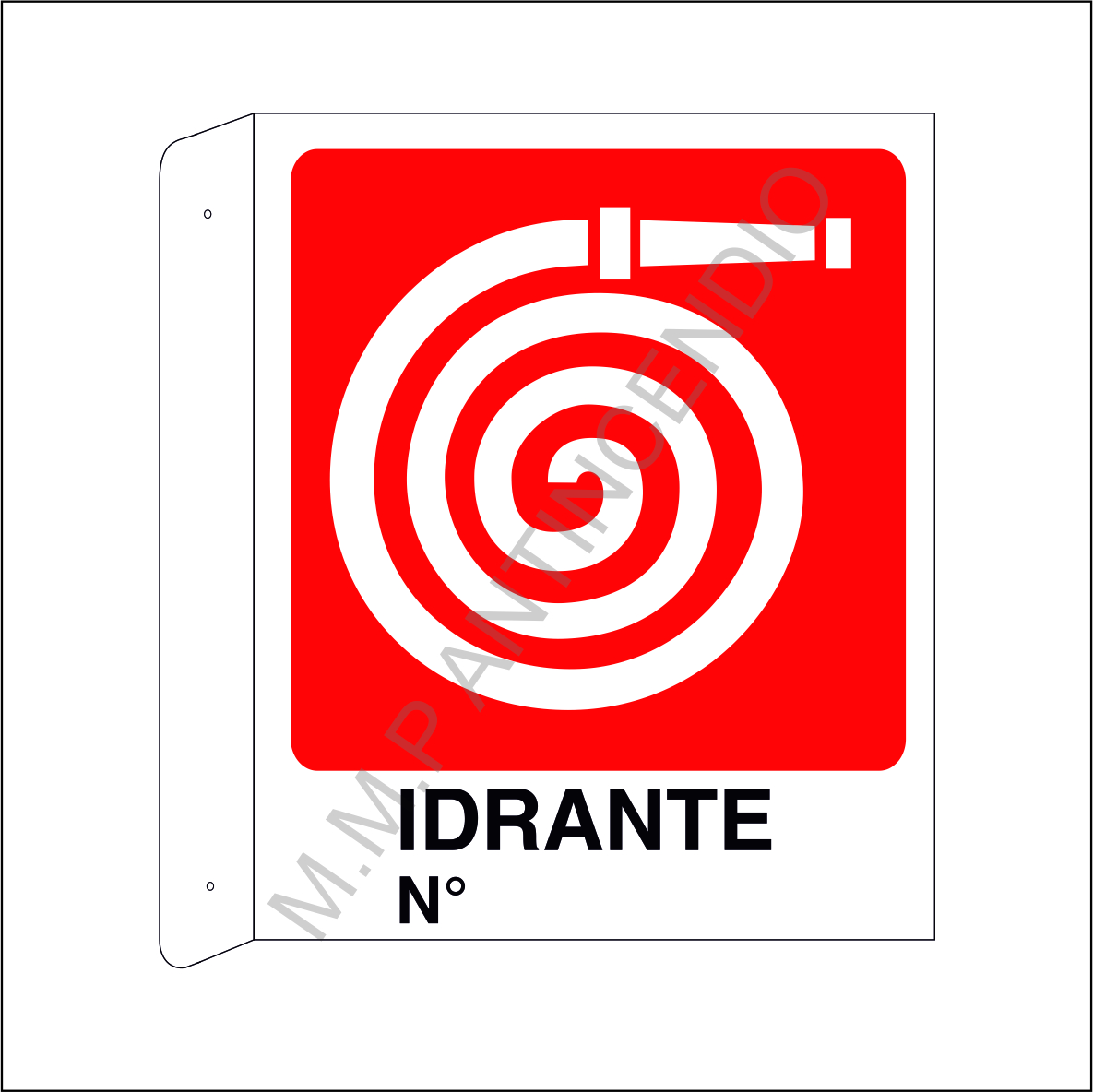 Cartello bifacciale Idrante n