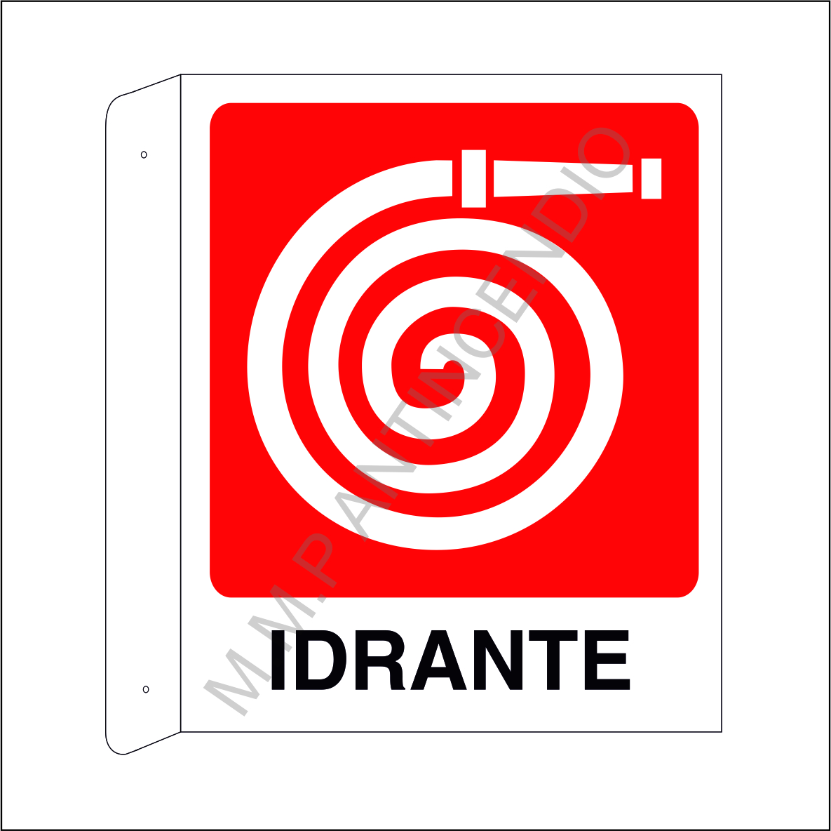 Cartello bifacciale Idrante