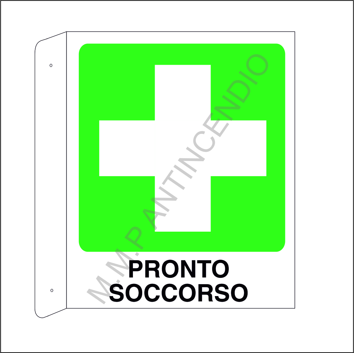 Cartello bifacciale Pronto soccorso